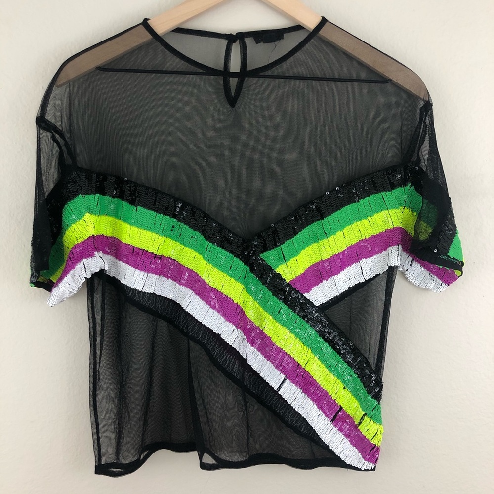 NBD Black Mesh and Sequence Top